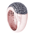 2 Cts Black Diamond Solitaire Fancy Ring In Rose Gold Finish - ZeeDiamonds