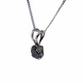 2.5 Ct Black Diamond Pendant In 925 Sterling Silver - ZeeDiamonds