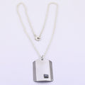 AAA 0.85 Cts Diamond Tag Necklace,Diamond Dog Tag, Gift For Son,Boyfriend,Father - ZeeDiamonds