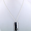 AAA 0.85 Cts Diamond Tag Necklace,Diamond Dog Tag, Gift For Son,Boyfriend,Father - ZeeDiamonds