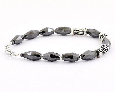 11-13 mm Drum Cut Black Diamond Designer Bracelet For Gift - ZeeDiamonds