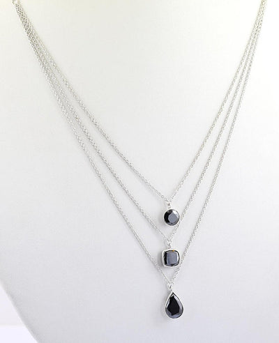 Copy of 3mm AAA Quality Certified Black Diamond Necklace, Free 1 Carat Black Diamond Studs - ZeeDiamonds