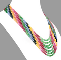 7 Strand Multi Colors Gemstones Designer Necklace For Women's Jewelry - ZeeDiamonds