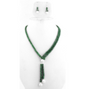 Elegant Lariat Faceted Emerald And Pearl Beads Necklace - ZeeDiamonds