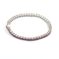 Elegant 3 mm Faceted African Ruby Bracelet With Silver Clasp, Birthday Gift,Unisex Bracelet, AAA Quality, Great Shine & Luster ! - ZeeDiamonds