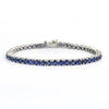 Elegant 3 mm Faceted Ceylon Blue Sapphire Gemstone Bracelet, Certified Gemstones, Custom Size, Designer Bracelets, AAA Quality, Great Brilliance ! - ZeeDiamonds