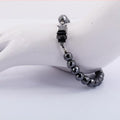 8 mm Black Diamond Beads With Princess Cut (Beads) Designer Bracelet - ZeeDiamonds