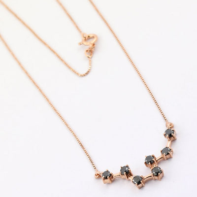 0.60 Ct, Pisces Zodiac Sign Black Diamond Pendant - ZeeDiamonds