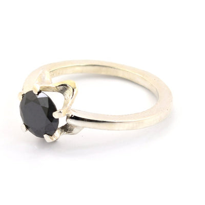 AAA Quality 2-4 Ct Certified Black Diamond Engagement Ring - ZeeDiamonds