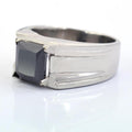 2 Ct Princess Cut Black Diamond Solitaire Fancy Ring in Sterling Silver - ZeeDiamonds