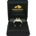 2 Ct Round Black Diamond Solitaire Ring with Black Diamond Accents - ZeeDiamonds