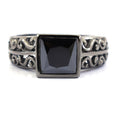 1-2 Ct Princess Shape Black Diamond Ring, Unique Style - ZeeDiamonds