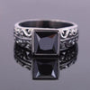 1-2 Ct Princess Shape Black Diamond Ring, Unique Style - ZeeDiamonds