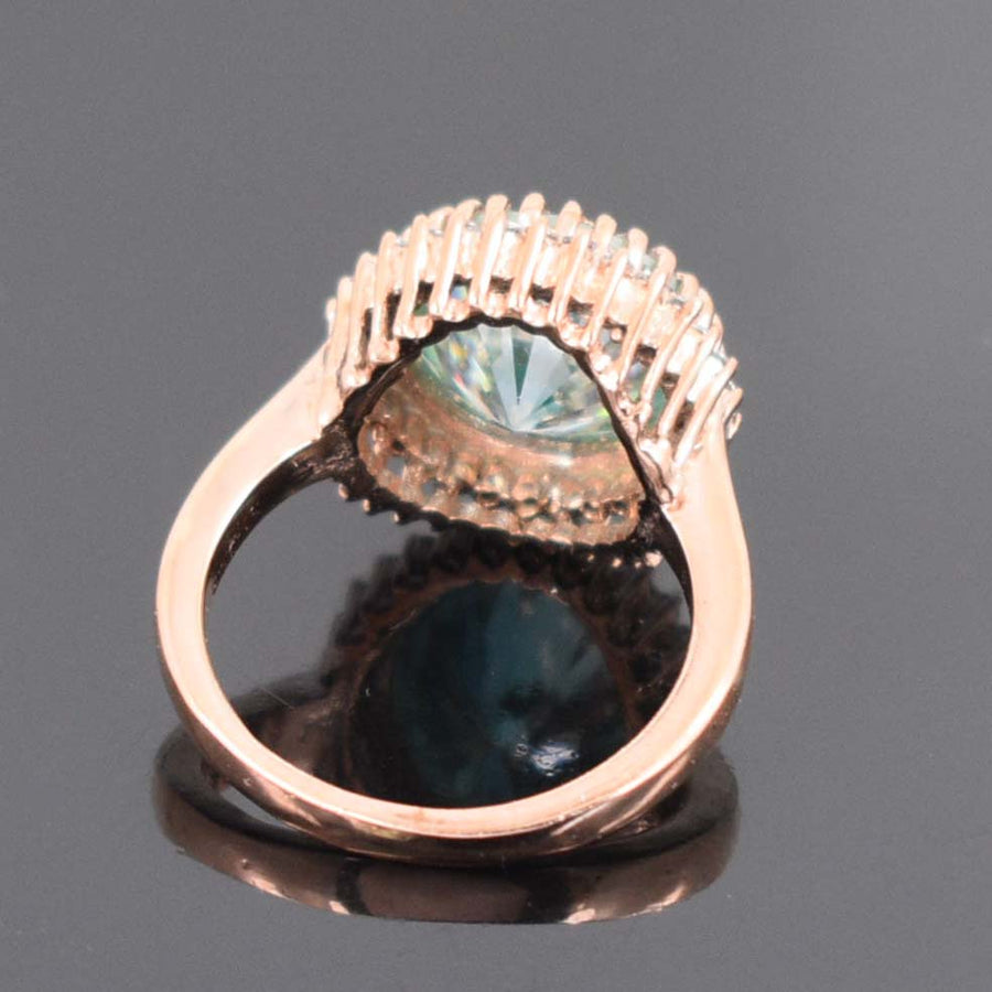 Gorgeous 5 Ct Light Blue Diamond Engagement Ring With Accents WATCH VIDEO - ZeeDiamonds