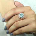 Gorgeous 5 Ct Light Blue Diamond Engagement Ring With Accents WATCH VIDEO - ZeeDiamonds