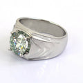 Certified 2.70 Ct Off White Diamond Men's Ring in 925 Silver, Great Design & Fire, Gift For Wedding/Birthday - ZeeDiamonds