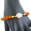 Rudraksha And Opal Gemstone Wealth Bracelet, Opal Charm Bracelet - ZeeDiamonds