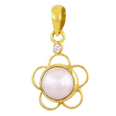 Natural 5.25 Ratti Pearl (Moti) Gemstone Panchdhatu Pendant - ZeeDiamonds