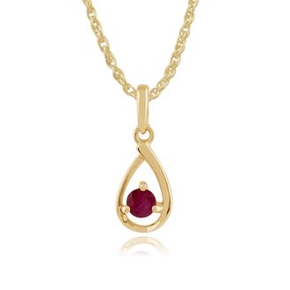 3 Carats 100% Certified Ruby Gemstone Pendant In 925 Silver, 14 kt Gold - ZeeDiamonds