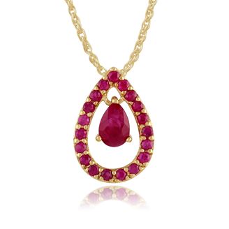 Madagascar Ruby Gemstone Pendant in !4kt Gold, 925 Silver,Rose Gold - ZeeDiamonds