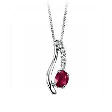 Madagascar Ruby Gemstone Designer Pendant With White Diamond Accents - ZeeDiamonds