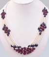 6 - 4 mm Multi Colors Gemstone Beaded Designer Necklace For Women & Girl's - ZeeDiamonds
