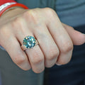 RARE 8.45 Ct Round Shape Blue Diamond Solitaire Ring. Great Bling. WATCH VIDEO - ZeeDiamonds