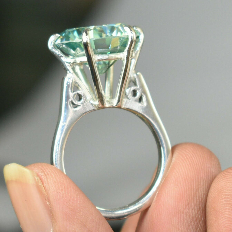 RARE 9.55 Ct Certified Blue Diamond Solitaire Ring, Ideal Gift for Anniversary - ZeeDiamonds