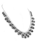 Drop Shape Black Diamond Necklace With Matching Dangler Earrings - ZeeDiamonds