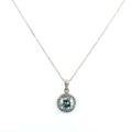 Elegant 2.15 Ct Blue Diamond Pendant with Accents, Great Sparkle & Luster, Gift for Anniversary - ZeeDiamonds