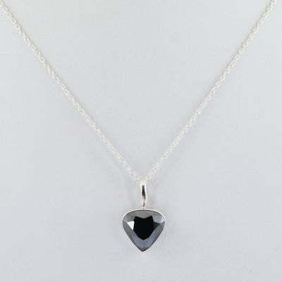 5 Ct Black Diamond Pendant in 925 Sterling Silver, Great Sparkle - ZeeDiamonds