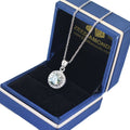 Elegant 2.15 Ct Blue Diamond Pendant with Accents, Great Sparkle & Luster, Gift for Anniversary - ZeeDiamonds