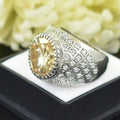 RARE 17.90 Ct Champagne Diamond Heavy Ring With Diamonds Accents, Great Shine & Luster WATCH VIDEO - ZeeDiamonds