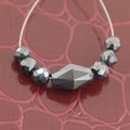 7 Pcs Black Diamond Beads 5.25 Ct Great Shine Diamond & Jewelry - ZeeDiamonds