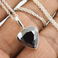 5 Ct Black Diamond Pendant in 925 Sterling Silver, Great Sparkle - ZeeDiamonds