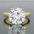 Beautiful Certified 3.85 Ct Off White Diamond Ring in 925 Silver, Great Shine & Fire, Gift For Wedding/Birthday - ZeeDiamonds