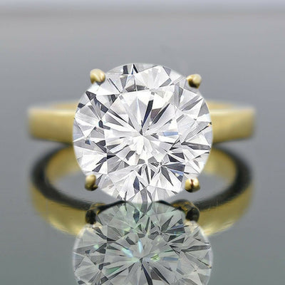 Beautiful Certified 3.85 Ct Off White Diamond Ring in 925 Silver, Great Shine & Fire, Gift For Wedding/Birthday - ZeeDiamonds