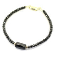 Certified Black Diamonds Bracelet 25 Cts Excellent Cut & Luster. 3 mm faceted. - ZeeDiamonds