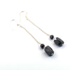 11.00 Ct Certified Black Diamond Dangler Drop Earrings in Silver - ZeeDiamonds