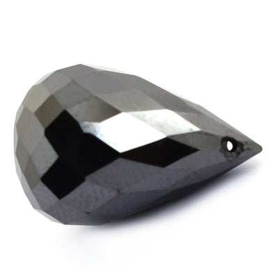 19 Cts Pear Cut Black Diamond Beads - AAA Quality, Great Shine - ZeeDiamonds