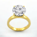 Beautiful Certified 3.85 Ct Off White Diamond Ring in 925 Silver, Great Shine & Fire, Gift For Wedding/Birthday - ZeeDiamonds