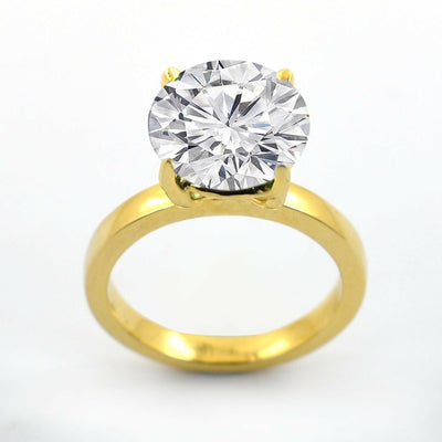 Beautiful Certified 3.85 Ct Off White Diamond Ring in 925 Silver, Great Shine & Fire, Gift For Wedding/Birthday - ZeeDiamonds