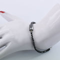 Certified Black Diamonds Bracelet 25 Cts Excellent Cut & Luster. 3 mm faceted. - ZeeDiamonds