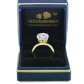 Beautiful Certified 3.85 Ct Off White Diamond Ring in 925 Silver, Great Shine & Fire, Gift For Wedding/Birthday - ZeeDiamonds