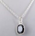 4 Ct, AAA Certified Oval Shape Black Diamond Chain Pendant - ZeeDiamonds