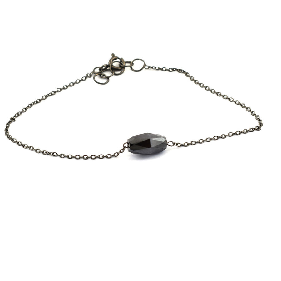 3.5 Carat Jet Black Diamond Sterling Silver Bracelet - ZeeDiamonds