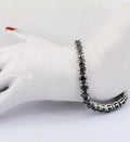 5 mm Black Diamond Tennis Bracelet in 925 Sterling Silver - ZeeDiamonds