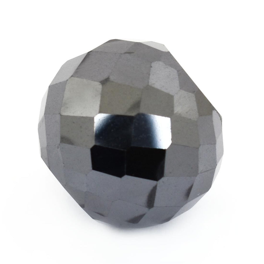 60.20 Ct Round Brilliant Cut Black Diamond Bead 100% Certified - ZeeDiamonds