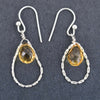 2.21 Ct Beautiful Citrine Pear Shape Drop Dangler Chain Earrings - ZeeDiamonds