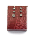 20 Cts Certified Black Diamonds Dangler Earrings in 925 Silver - ZeeDiamonds